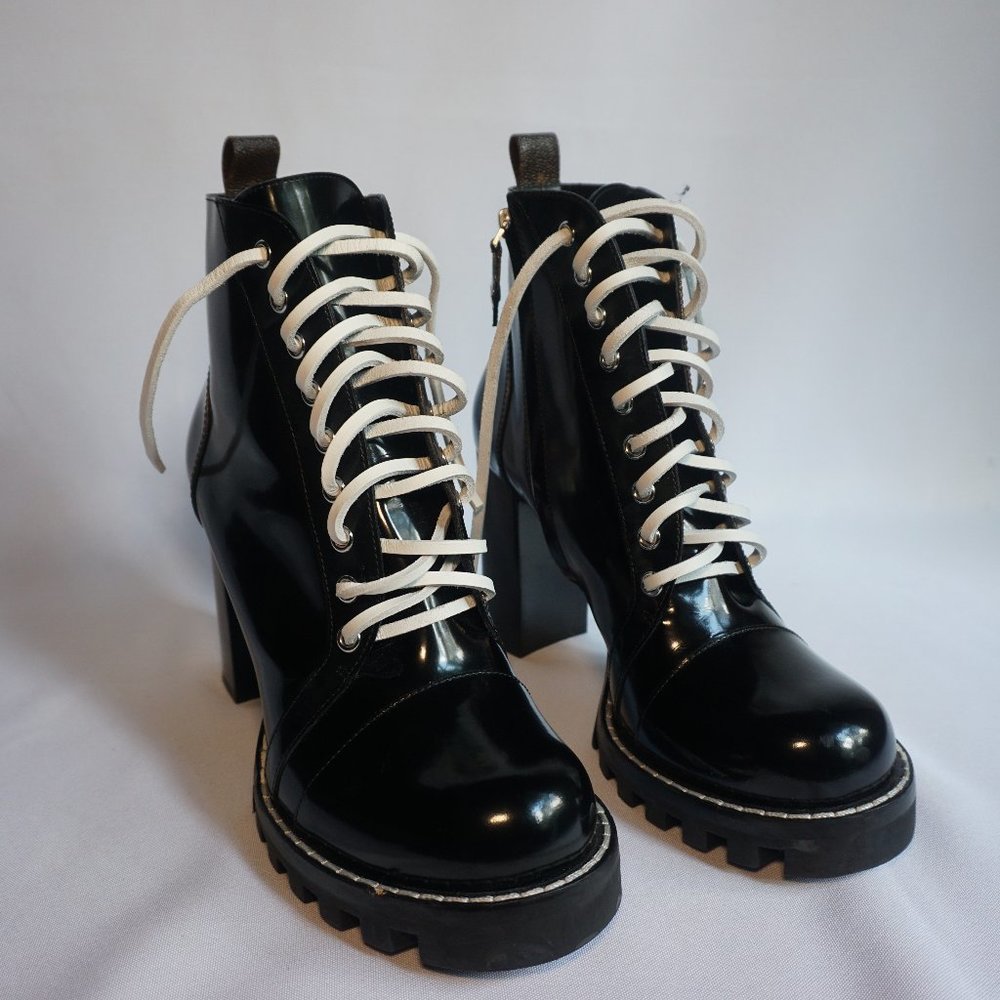 Louis Vuitton Black Leather Boots